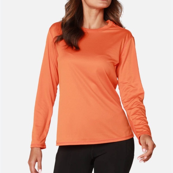 None Tops - Women's 2XL bright Orange Long Sleeve Top- very soft and breathable